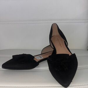 Christian Siriano black suede shoes